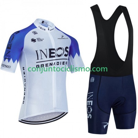 Conjunto Maillot + Culotte Corto con tirantes Ineos Grenadier Blanc 2023